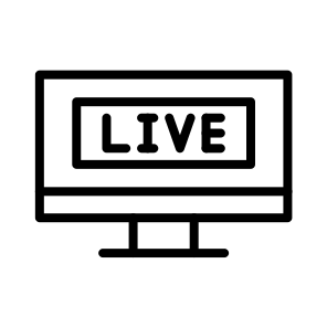 Live Stream,live,streaming,screen,social Media icon