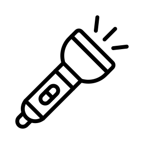 Flashlight,dental,electronics,torch,medical icon