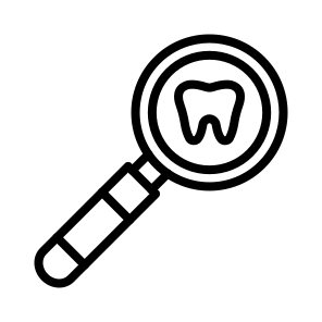 Search,teeth,dental Care,healthcare And Medical,magnifying Glass icon