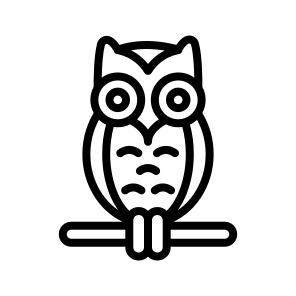 Owl,hunter,bird,animals,halloween icon