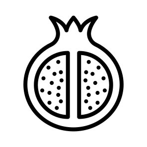 Pomegranate,fruit,diet,food,vegetarian icon