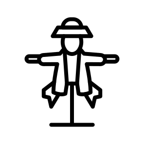 Scarecrow,crow,scare,evil,halloween icon