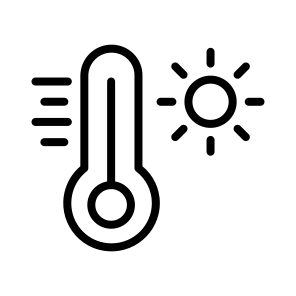 Thermometer,hot,weather,sun,haw Weather icon