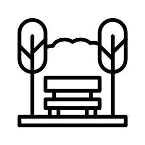 Bench,street Bench,sitting Bench,park,trees icon