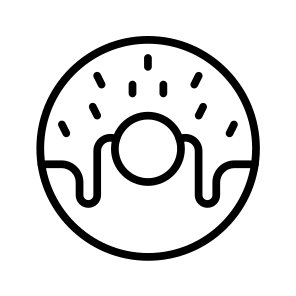Doughnut,bakery,sweet,dessert,food icon