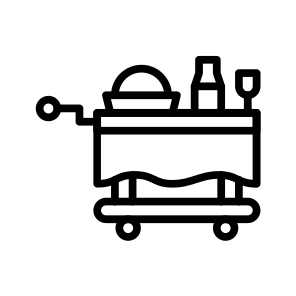 Food Trolley,room Service,food Cart,hotel Service,bedroom Service icon
