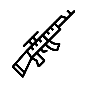 Assault Rifle, Weapon, Firearm, Rifle, Gun, Shoot icon