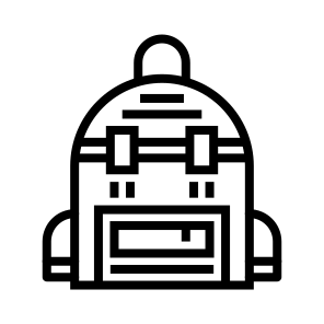 Backpack, Bag, Gear, Storage, Knapsack, Rucksack icon