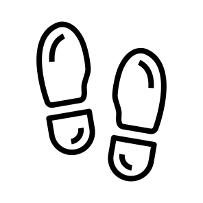 Footsteps, Sound, Noise, Audio, Movement, Walking icon