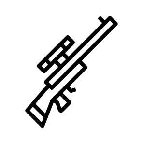 Sniper Rifle, Firearm, Weapon, Gun, Precision, Long Range icon