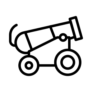 Cannon, Cannon, Artillery, Weapon, Military, Warfare, Artillery Piece, Firearm, Projectile icon