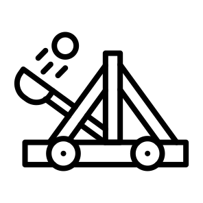 Catapult, Catapult, Weapon, Siege Engine, Medieval, Throwing, Launch, Projectile, Warfare icon