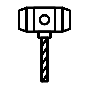 Hammer, Hammer, Tool, Construction, Metalwork, Striking, Hitting, Forge, Carpentry icon