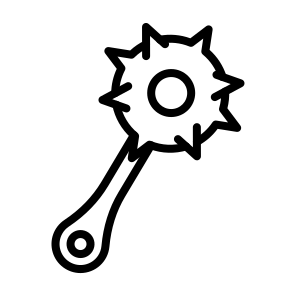 Mace, Mace, Weapon, Medieval, Club, Blunt, Warfare, Combat, Attack icon