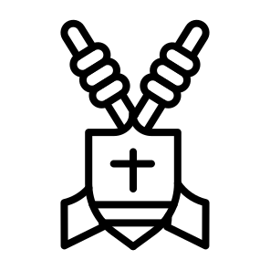 Shield With Spear, Shield, Spear, Protection, Weapon, Defense, Medieval, Battle, Combat icon