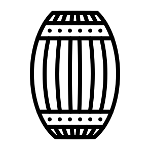 Wooden Barrel, Wooden, Barrel, Container, Storage, Cask, Wood, Vintage, Rustic icon