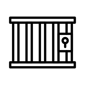 Jail, Prison, Detention, Penitentiary, Incarceration, Lockup icon