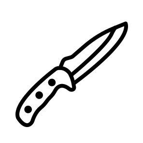 Knife, Weapon, Blade, Sharp, Cutting, Tool icon