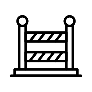 Police Barrier, Barricade, Security, Blockade, Roadblock, Obstacle icon