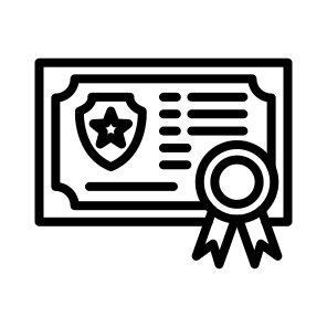 Police Certificate, Document, License, Permit, Authority, Credential icon