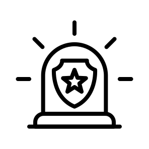 Police Flashlight, Torch, Light, Beam, Illumination, Night icon