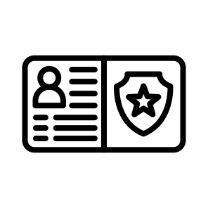 Police Id Card, Identification, Badge, Credentials, License, Authority icon