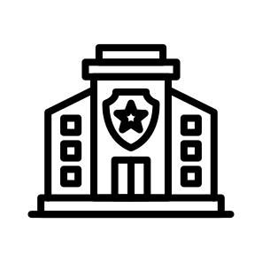 Police Station, Precinct, Headquarters, Office, Law, Copshop icon