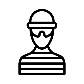 Robber, Thief, Criminal, Burglar, Bandit, Lawbreaker icon