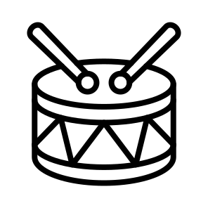 Drum,music,drumsticks,musical Instrument,percussion Instrument icon