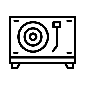 Turntable,vinyl,music,party,wedding icon