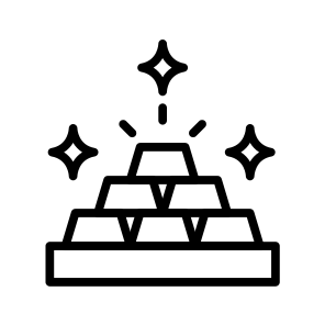 Gold Bars,gold Ingots,gold,wealth,rich icon