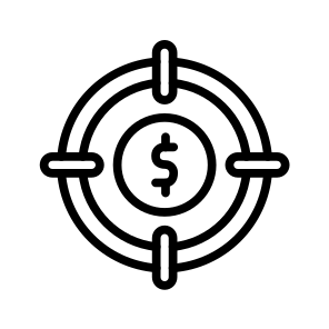Target,focus,marketing,money,dollar icon