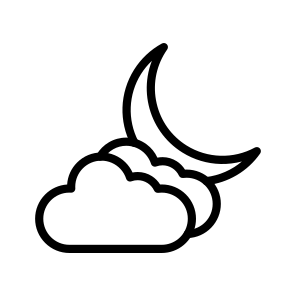 Cloudy,night,cloud,cloudy,forecast,moon icon