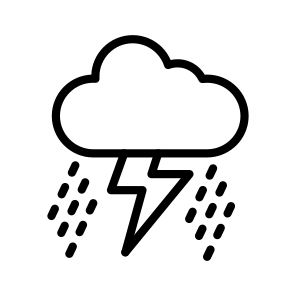 Storm,danger,lightning,rain,sky icon