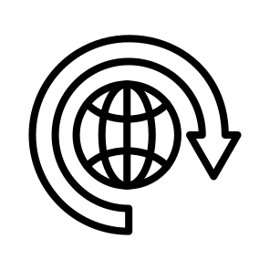 Around The World,global,globe,earth Globe,circular Arrow icon