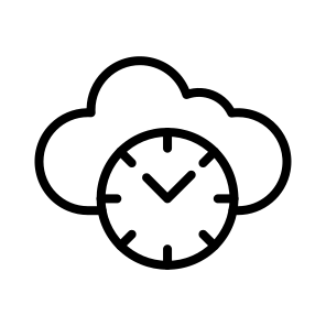 Clock,cloud,computing,time,computing Cloud icon