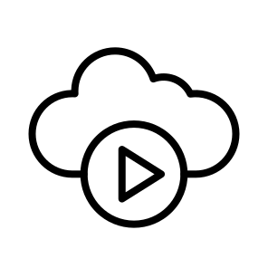 Video Player,play Button,cloud Storage,cloud,cloud Computing icon
