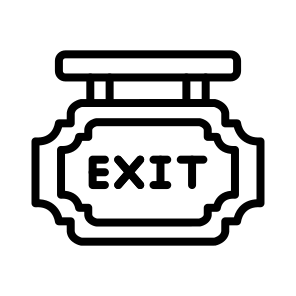 Exit,signaling,signal,sign,board icon
