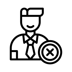 Reject,rejection,professions And Jobs,fired,employee icon