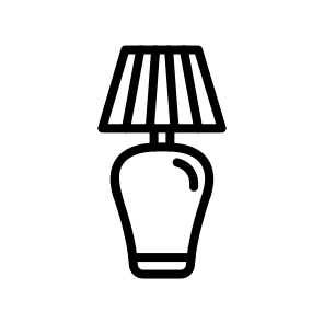 Lamp, Light, Illuminate, Decor, Table, Bulb, Fixture, Shade, Lighting icon