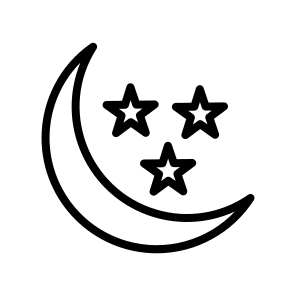 Moon And Star, Celestial, Night, Lunar, Sky, Crescent, Orbit, Space, Natural icon
