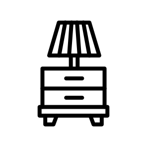 Nightstand, Furniture, Bedside, Table, Night, Bedroom, Surface, Lamp, Storage icon