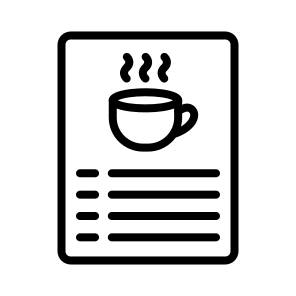 Menu,coffee,coffee Shop,cafe,food And Restaurant icon
