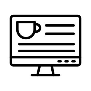 Online Shopping,commerce And Shopping,coffee,computer,website icon