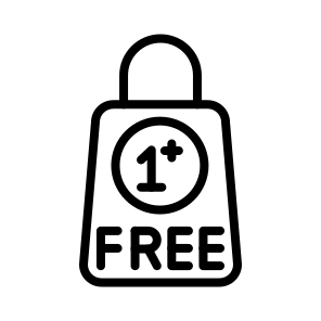 Get One Free, Gratis, Complimentary, Bonus, Extra, Freebie icon