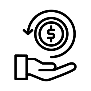 Refund, Return, Money Back, Repayment, Reimbursement, Reversal icon