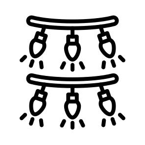 Garland,decoration,entertainment,party,lights icon