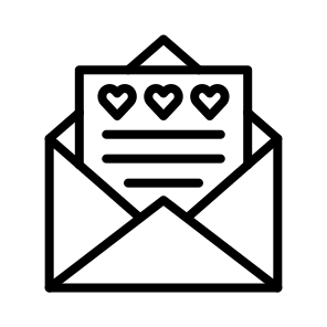 Invitation,letter,heart,card,wedding Invitation icon