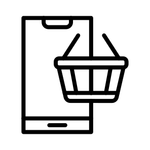Online Supermarket ,commerce And Shopping ,shopping Store ,online ,phone icon