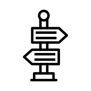 Direction Sign, Sign, Direction, Arrow, Wayfinding, Guide icon